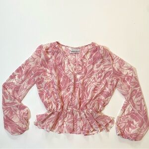 UO Peplum Flounce Blouse